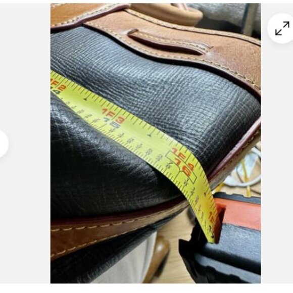 Dooney & Bourke Saffiano Tassel Bucket Tote Bag Black Tan Trim satchel Fast Ship - Picture 10 of 12